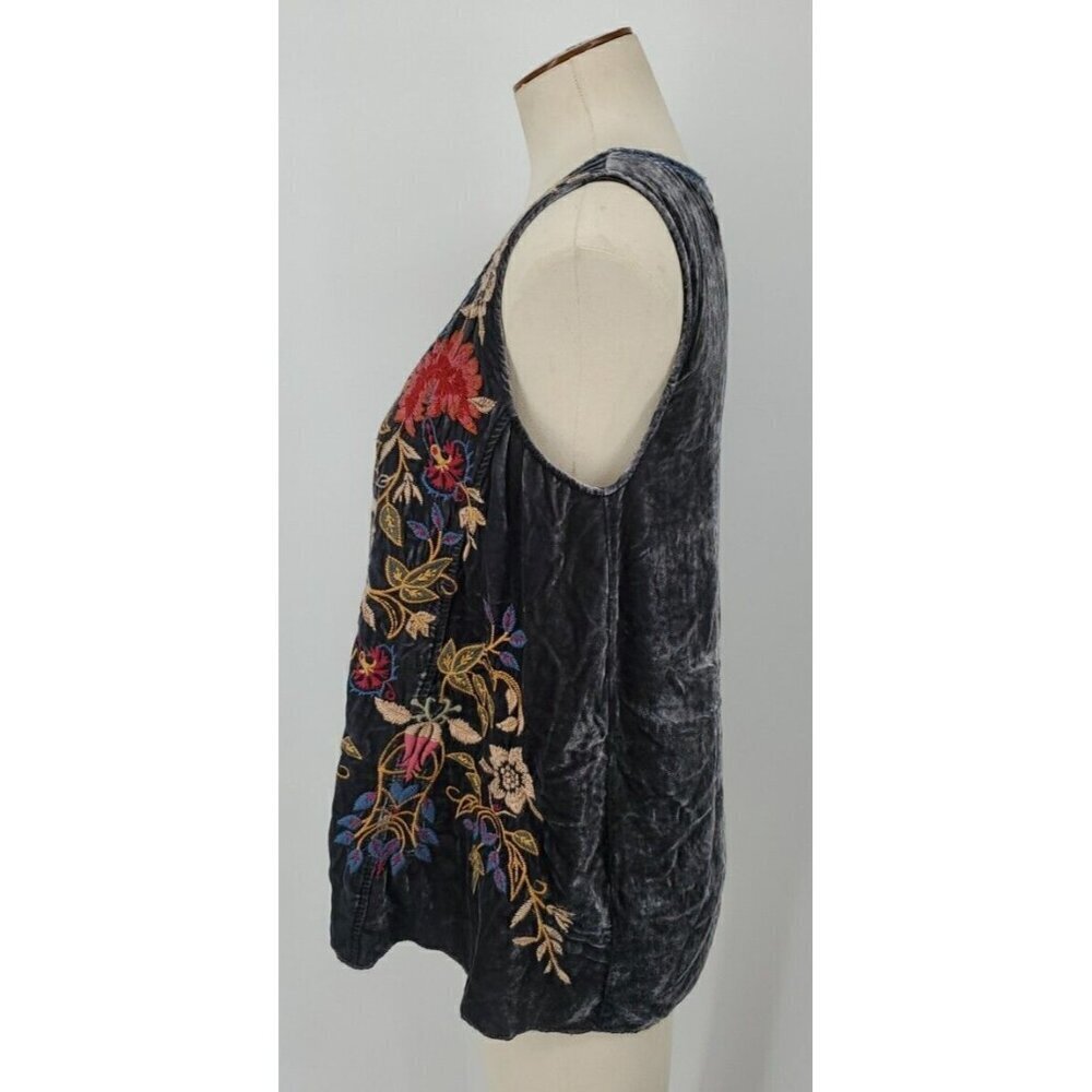 Johnny Was Simona Green Velvet Swing Tank Top XS /S?  Sundance Catalog Baudelair - Picture 4 of 10